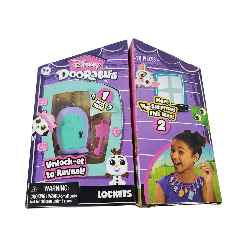Disney Doorables Lockets 20 Piece Mystery Charm Necklace Set New 44527